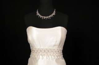 Anne Barge La Fleur LF184 Ivory Silk Shantung Couture Bridal Wedding 