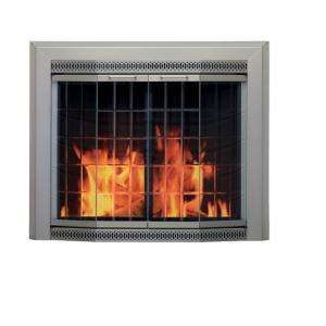 Galena Bay Sunlight Nickel Medium Fireplace Glass Door GN 7301 at The 