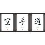KARATEDO Chinesische   Japanische Schriftzeichen Kalligraphie Bilder 
