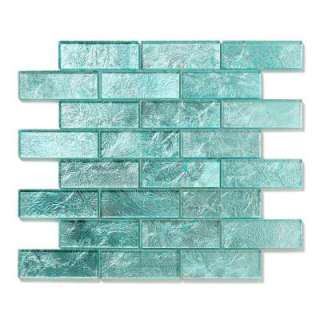  Folia Glass 12 in. x 12 in. Juniper Glass Mesh Mounted Mosaic Tile 