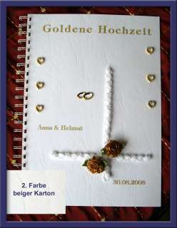 GÄsTEBUCH o. FESTZEITUNG Goldene Hochzeit #Rosen gold 2  