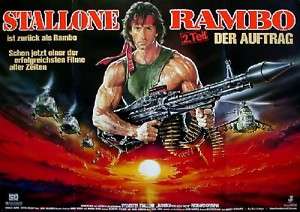 FIRST BLOOD Filmplakat RAMBO 2 / SYLVESTER STALLONE 85  