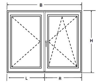 Fenster Kunststofffenster 2 flügelig, 180cm breit, NEU  