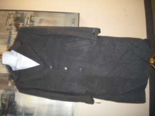 Mens overcoat 100% pure cashmere gray size 44R  