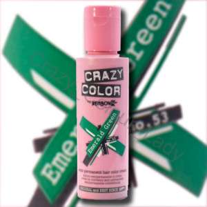 Crazy Colour EMERALD GREEN Hair Colour/Dye 5035832010533  