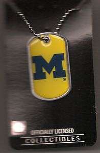 New Michigan Wolverines M Logo Dog Tag Necklace  