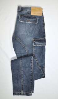 Authentic $ 515 Gianfranco Ferre Slim Fit Blue Cargo Jeans Size 33 34 