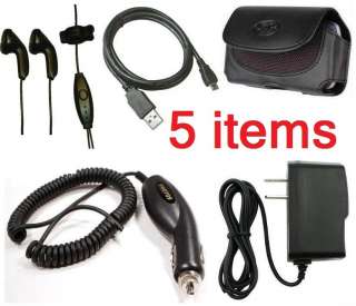 For ATT Samsung Solstice 2 SGH A817 Car+Home Charger+Headset+Case+USB 
