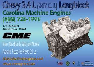 Rebuilt Chevrolet 207 Longblock Crate Engine 3.4 Chevy  