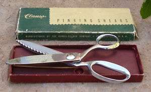 Clauss Pinking Shears w/ box. 8.5 L. Vintage  