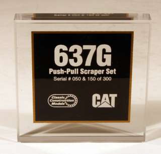 KC CCM Special Push Pull Set Caterpillar 637G Scrapers Ser#50 & #150 