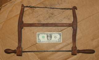 Old Bow Saw,Turning,Web,Cut Wood Tool,W.Johnson,Newark,NJ,Vintage 