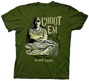 New Swamp People TV Show Choot Em Gator Troy Landry Men T shirt 