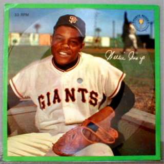 1962 Willy Mays 33 RPM Picture Record & Baseball Stats  