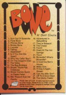 1994 Bone Jeff Smith Comic Images Complete Trading Cards Set 90 MINT 