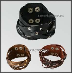 NWT Faux Leather Crystal Rhinestone Studded Bracelet  