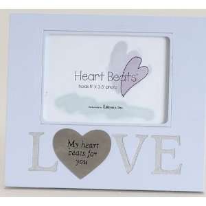  Pack of 4 Heart Beats Love 3.5 x 5 Picture Frames