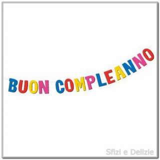 Festone Buon Compleanno in cartoncino 400x22 cm  