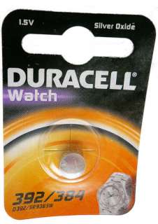 DURACELL 392 384 1.5v SILVER OXIDE WATCH BATTERIES  