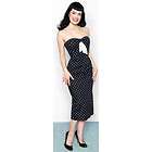Stop Staring Fitted Dress FairLady Black /white dots L