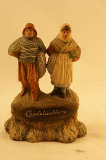   Pecheur couple ceramique souvenir Chatelaillon