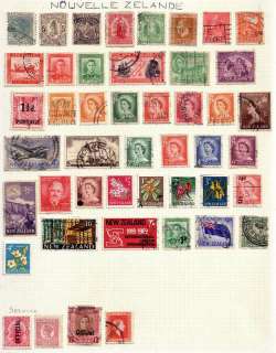 New Zealand 46 Timbres Différents RARE Stamps Oblitérés Nouvelle 
