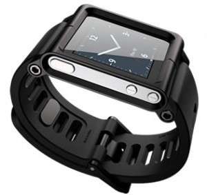 LunaTik multi touch watch band for ipod nano 6 Black color aluminum 