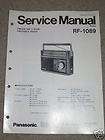 Panasonic RF1089 3 Band Radio AM/FM Service Manual Part