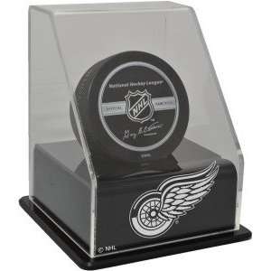 Detroit Red Wings Single Hockey Puck Display Case with Angled Base 