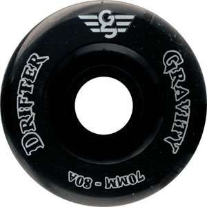 Gravity Drifter 80a 70mm Black Skateboard Wheels (Set of 4)  