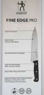 Henckels Fine Edge Pro 8 Inch Chef Knife NEW  