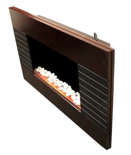   Wood Wall Mount Electric Fireplace Space Heater 1500 Watts  