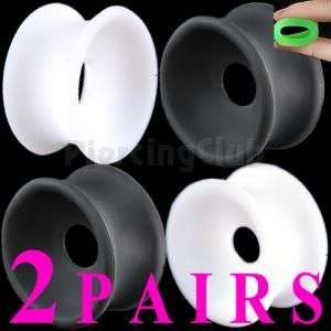 4pc 9/16 14mm Double Flare Tunnels Ear Gauge Plug N9BC  