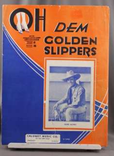 Vintage Sheet Music Oh Dem Golden Slippers Gene Autry  