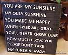 YOU ARE MY SUNSHINE Sign Plaque Song Lyrics 2 Square T