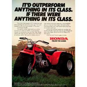  1980 Ad Honda ATC All Terrain Vehicle Three Wheeler 