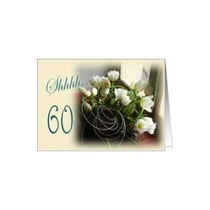  60th Surprise Birthday Party Invitation   white tulips 