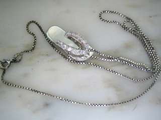 925 STERLING SILVER BOX LINK CHAIN with SANDAL PENDANT  
