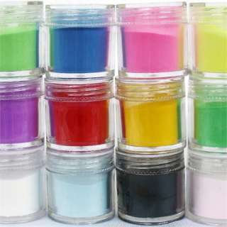 12 Colors Acrylic Powder Builder Nail Art Jumbo Size  