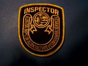 FLORIDA DEPARTMENT OF AGRICULTURE INSPECTOR PATCH  