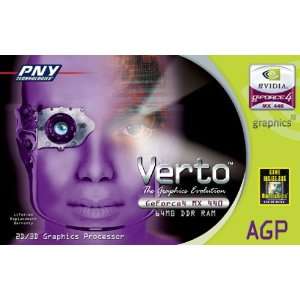  PNY Verto GeForce4 64MB DDR MX440 AGP Graphics Card Electronics