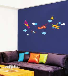 Airplanes Wall Stickers Vinyl Decals Decor Kids Rooms  