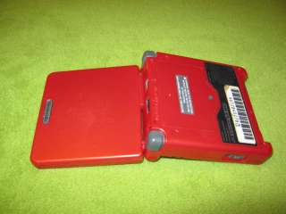  GAME BOY ADVANCE SP Model # AGS 001, FLAME RED version console 
