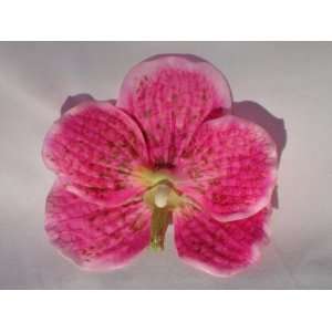  Pink Orchid Hair Flower Clip and Pin Back Brooch 