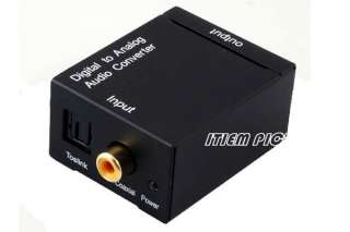 Digital Optical Coaxial SPDIF to Analog R/L Audio Converter + 2 M 