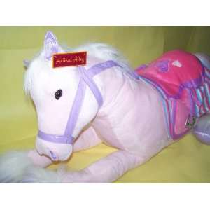  Animal Alley Jumbo Plush Pink Pony Over 40 Long: Toys 