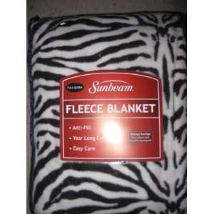   Fleece Blanket, Queen Size Animal Print ZEBRA PATTERN