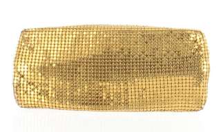 VINTAGE WHITING & DAVIS GOLD CHAIN MAIL MESH PARTY PURSE BAG 50S 