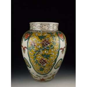  one Five colored Porcelain Pot, Chinese Antique Porcelain, Pottery 