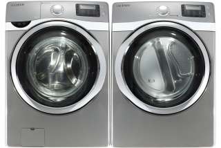 NEW Samsung Platinum Front Load Washer & Steam Electric Dryer WF520ABP 